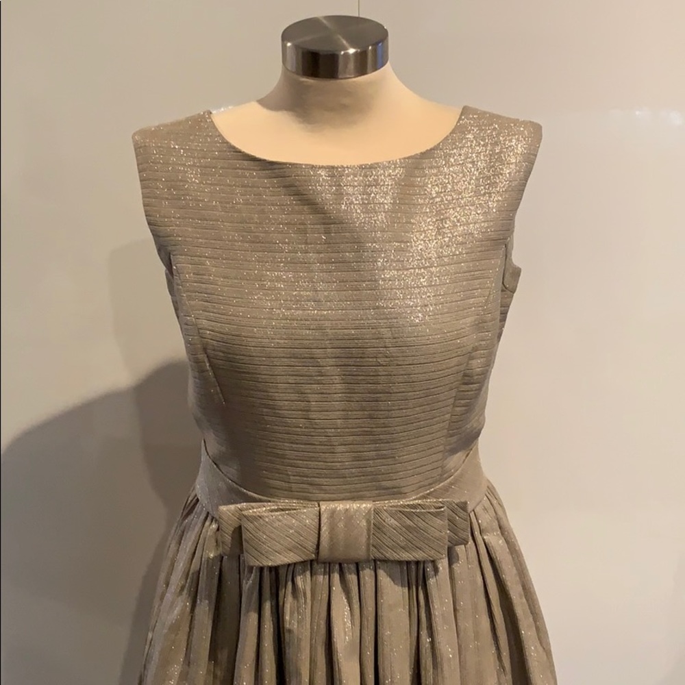 Metallic bow dress by Contrarian New York